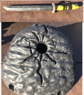 NOS Namco Mazan: Flash Of The Blade SWORD CONTROLLER and SWORD HOLDER ROCK