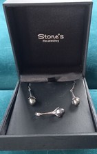 925 Silver Gothic Earrings & Pendant