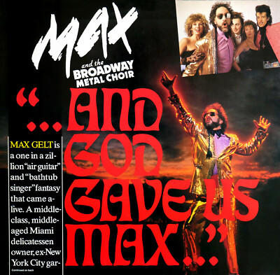 CD  Max And The Broadway Metal Choir And God Gave Us Max