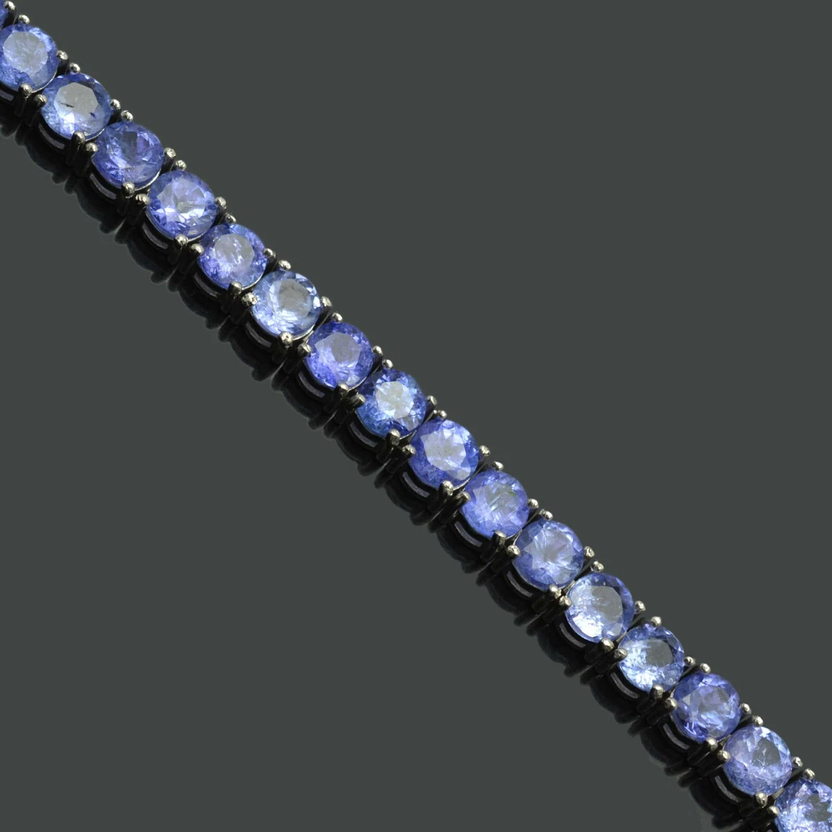 20 CT Round Cut Natural Tanzanite Gemstone 925 Sterling Silver