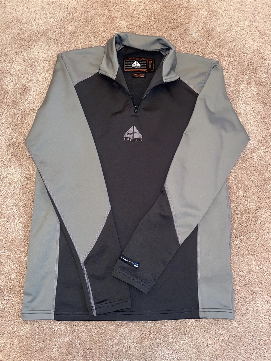 Nike Boys ACG Pullover Base Layer Sweat Jacket Size L 12 14 Gray