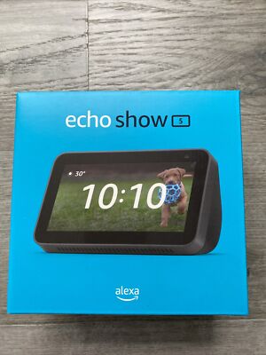 AMAZON ECHO SHOW 5 Alexa 2nd Gen Smart Display SPEAKER - Charcoal NEW Sealed