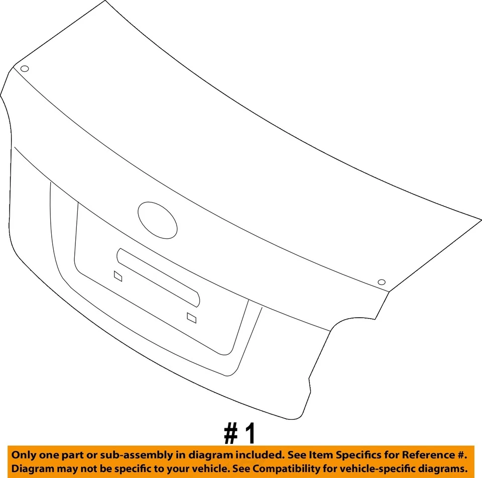 Used Deck Lid fits: 2007 Kia Rio Sdn w/o spoiler Grade A Foto 4 de 4