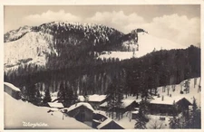 A213 Germany Wurzhuette Huts Mountains Snow RPPC vintage postcard