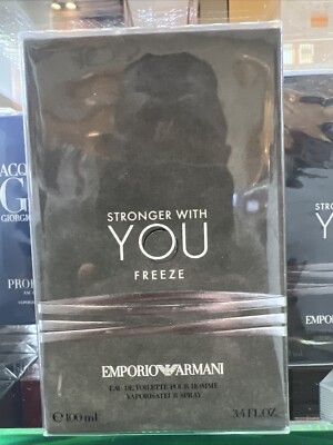 Stronger with You Freeze by Giorgio Armani 3.4 Oz edt for Men 100 ml.