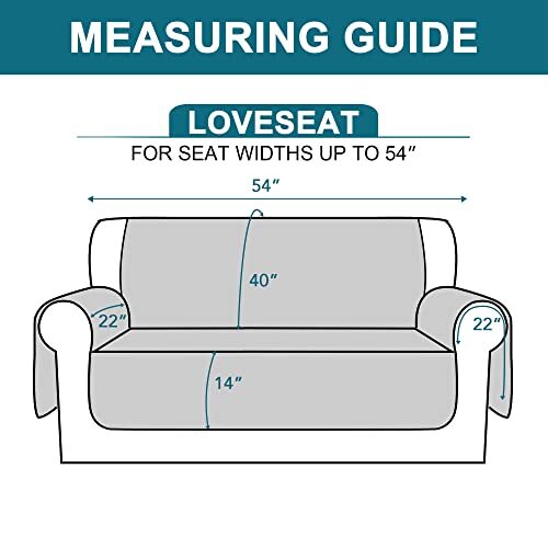 100% Waterproof Couch Cover Sofa Covers for 2 Cushion Couch Loveseat Ivory - Bild 6 von 7