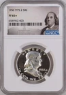 1956 Type 2 Proof Franklin Label Half Dollar 50C NGC PF66* BOX4