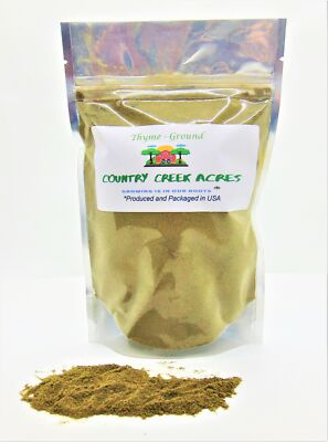8 oz Ground Thyme Seasoning - A Robust, Piney Flavor - Country Creek LLC