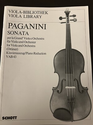 Paganini Sonata per la Grand Viola e Orchestra Noten Solostimme Schott Verlag