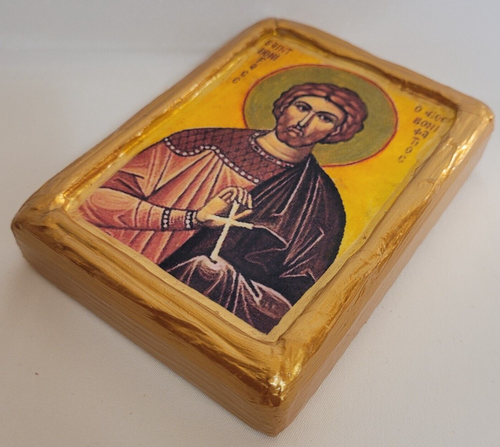 Saint Boniface Bonifatius of Germany Catholic & Byzantine Eastern Orthodox Icon - Picture 4 of 6