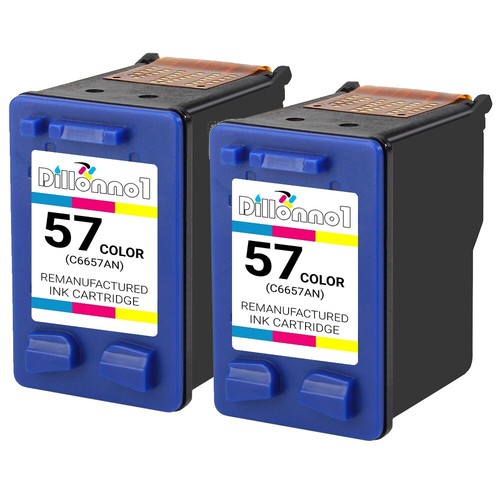 2PK Replacement for HP 57 Color Ink Cartridge for Deskjet 450 5150 5550 5650 - Picture 2 of 2