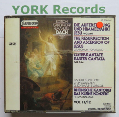 C.P.E. BACH - Die Auferstehung und Himmelfahrt Jesu - Ex Con 2 CD Set Capriccio