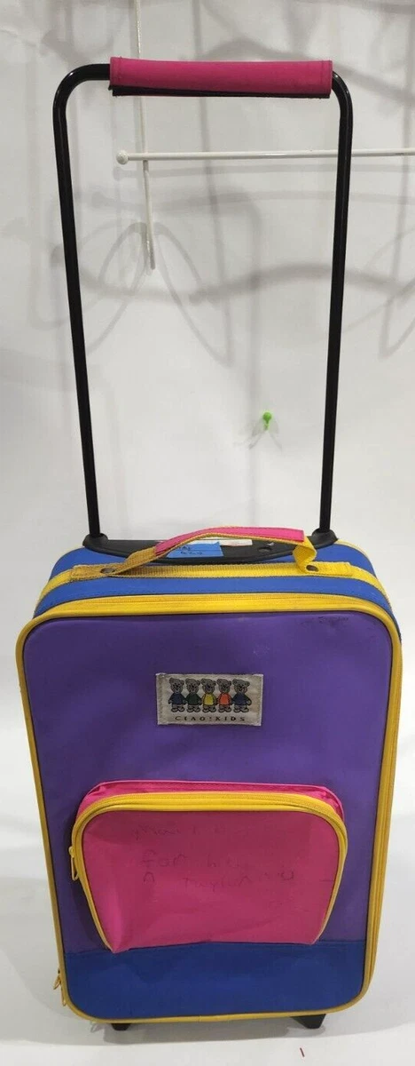 VTG 90'S Y2K ROLLING suitcase luggage CIAO Kids Cool Color blocking 17