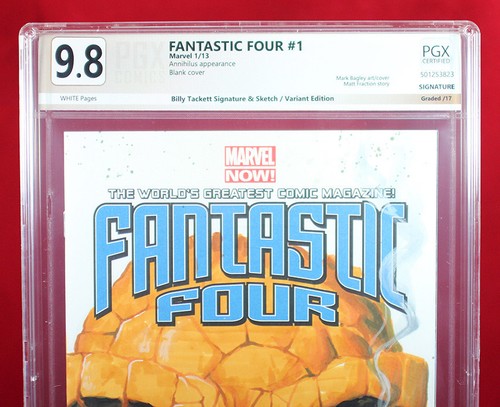 FF #1 PGX 9.8 NM/MT Near Mint - THING Wraparound Sketch Cover by BILLY TACKETT! - Picture 3 of 4