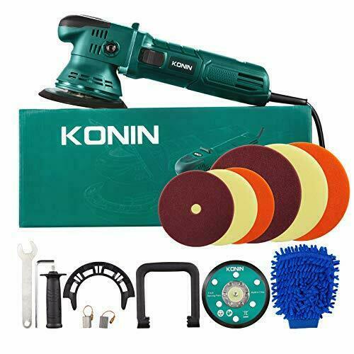 Polisher, 6 Inch/5 Inch Dual Action Random Orbital Car Buffer Polisher with