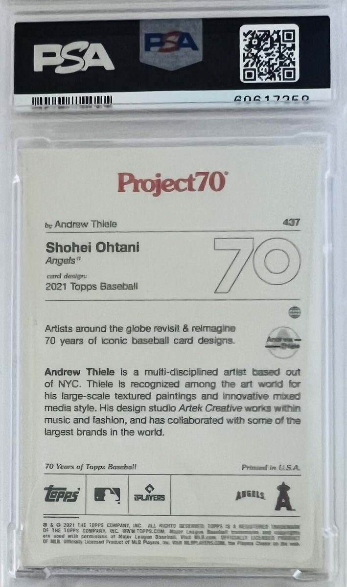 大谷翔平 topps 2021 Project70 Card 437 2021 Topps Project 70 Shohei Ohtani By Andrew Thiele #437
