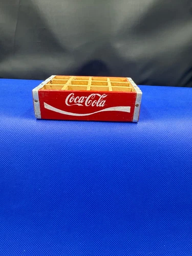 Red Coca Cola Wooden Crate for Mini Bottles