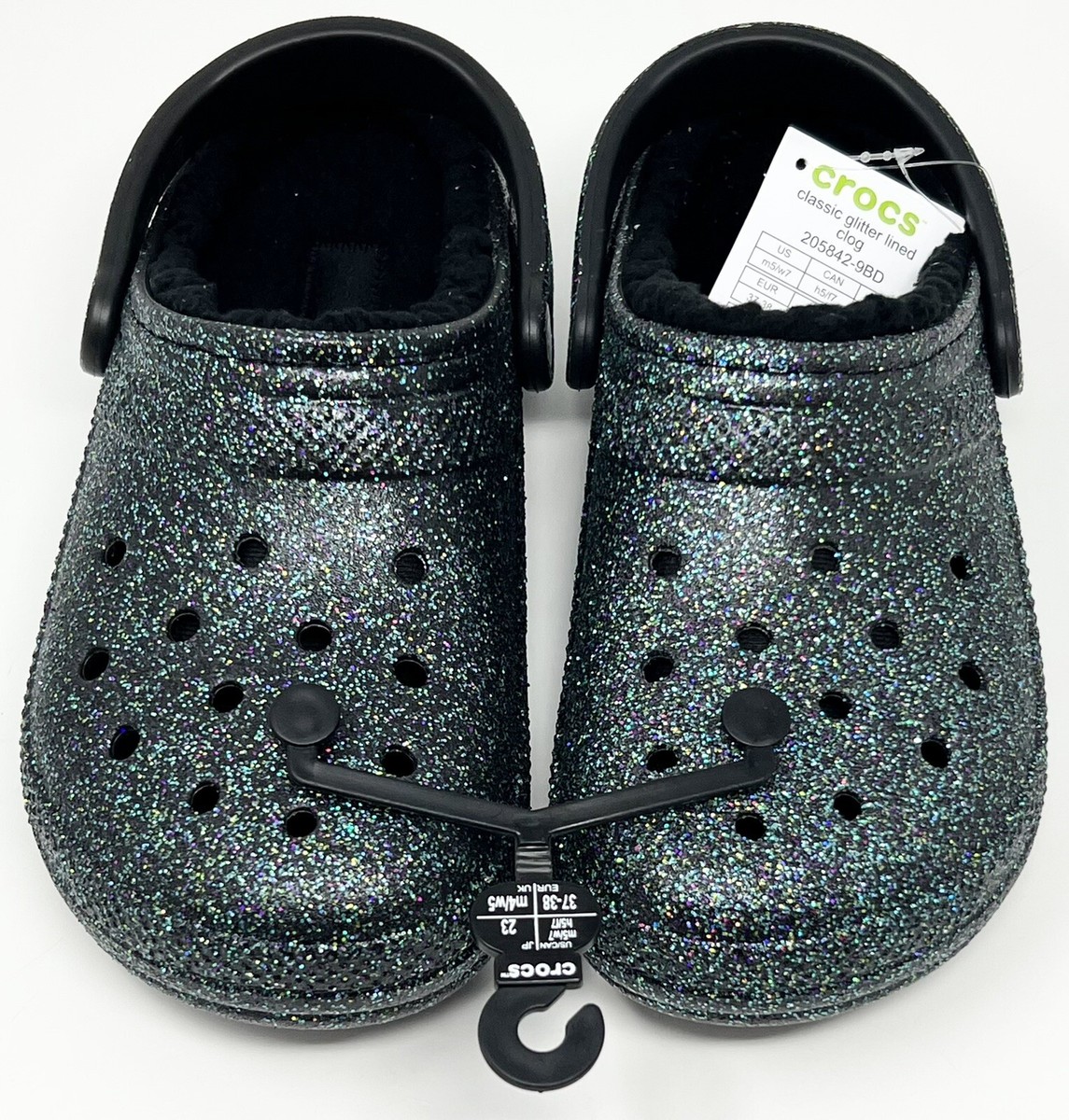 crocs bae glitter clgw 37 ブラック 厚底 グリッター crocs Bae