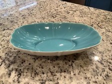 VINTAGE MID CENTURY BAUER CREAM CERAMIC SERVING DISH BOWL CA POTTERY BEAUTIFUL