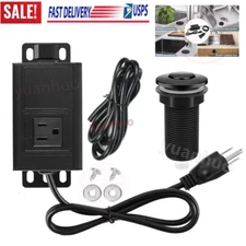 Kitchen Garbage Disposal Sink Top Air Switch Kit Brushed Single Outlet US Plug