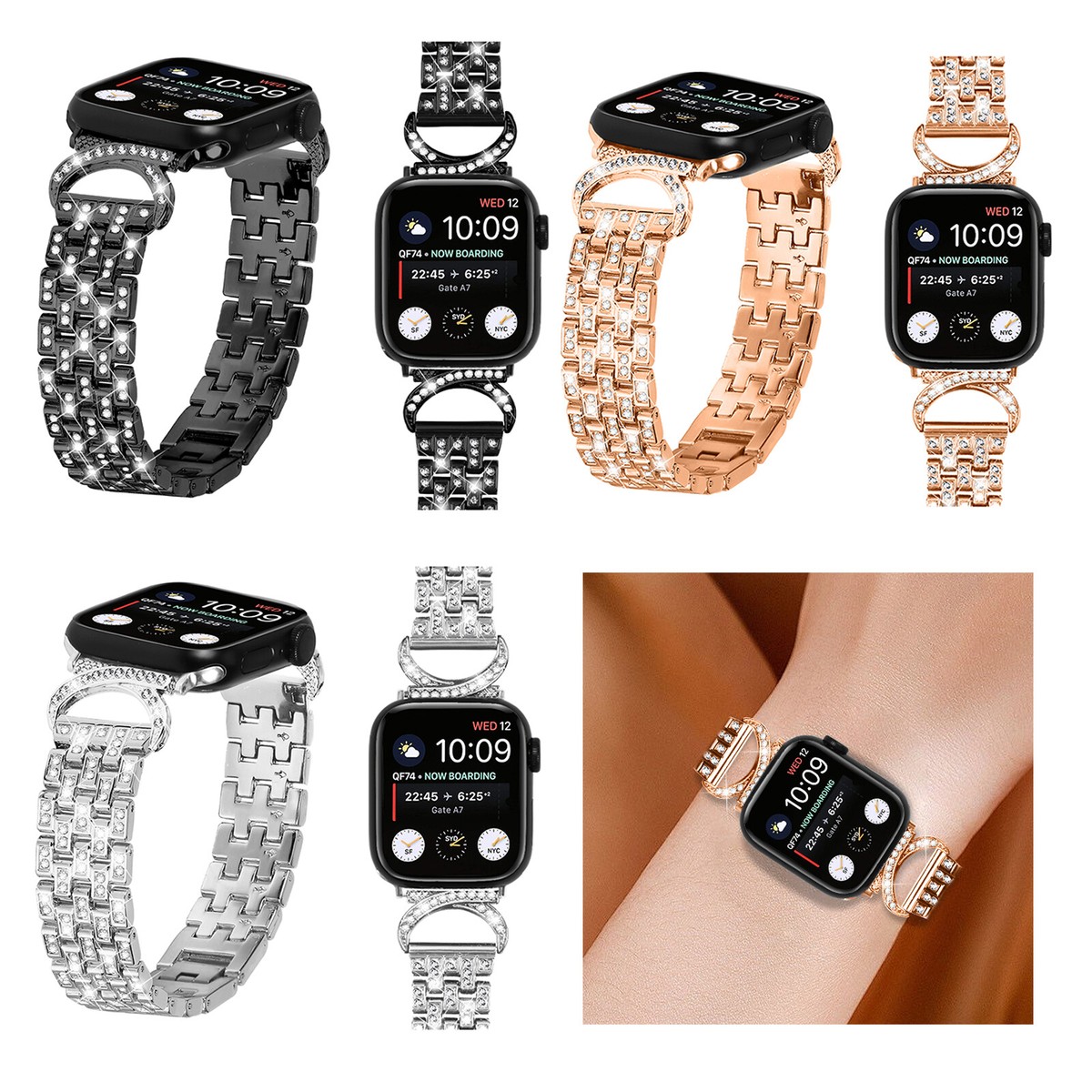 for Apple Watch Band SE 38/40/41/42/44/45/49mm Metal - Main Image