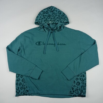 CHAMPION Hoodie Sweatshirt Sweater Women's Size Small Pullover Green Casual 