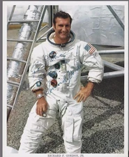 RICHARD F. GORDON APOLLO 12 HAND SIGNED AUTOGRAPHED INSCRIBED NASA LITHO SCCS