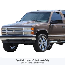 For Chevy Tahoe 95-99 2-Pc Chrome Polished 8x6 mm Horizontal Billet Main Grille