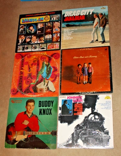 Rock of 60's -Lot of 6 LP's /Records- Grateful Dead/ Jan & Dean/ Johnny Cash +++