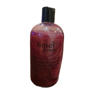 NEW Philosophy TINSEL TOWN Crisp Berry Shampoo Shower Gel Bubble Bath 16 OZ