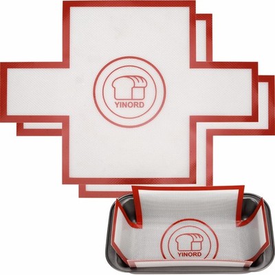 Silicone Loaf Pan Liners, Upgraded Leak-Proof Folded Ed Design,