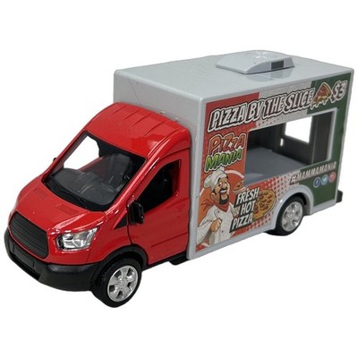 Pizza Food Truck RMZ City 1/36 Scale Die-Cast Car Pull Back JFL Enterprises 5''