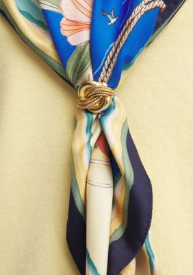 NWT Chico's Gold Knot Scarf Ring from Current Collection