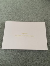 Paperchase Wedding Gift "Just married" Leather Passport Holder Set White NEW