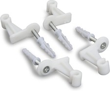 4 Pack White Metal Trellis Wall Fixings - Weather-Resistant Garden Brackets