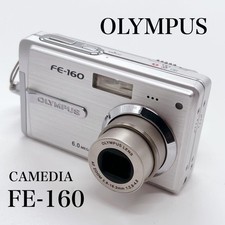 OLYMPUS FE-160 Compact Digital Camera Silver with Box and Charger Tested