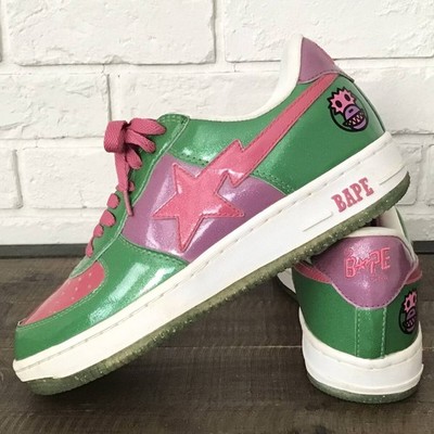 A Bathing Ape Bape Sta Glitter Green Purple Pink FS-001 without box Men Us8