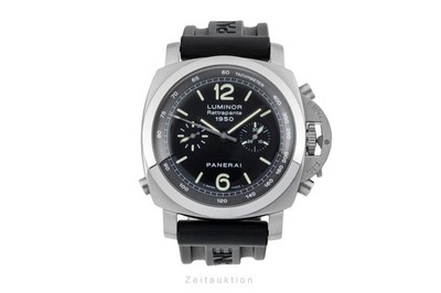 Panerai Luminor 1950 Rattrapante Chronograph Edelstahl Ref. PAM00213 B&P 2006