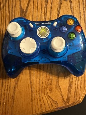 Rock Candy Wired Controller Xbox 360 Transparent Blueberry Boom Blue 037-010