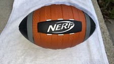 Nerf Pro Grip Football 2008 EUC Brown Black Silver READ