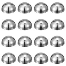 16pcs 1" Stainless Steel Hollow Mirror Polished Hemisphere Ball, Silver