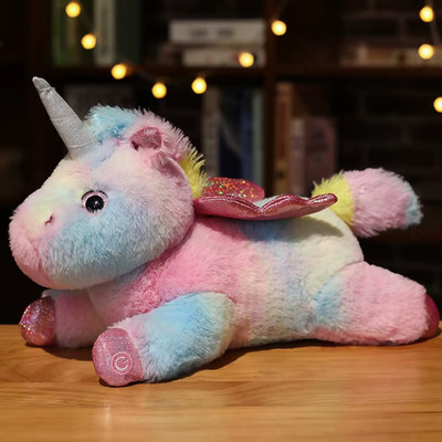 38cm Glowing Unicorn Plush Pillow LED Light Soft Stuffed Cushion Kids Gift