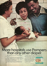 1977 Pampers Baby Diapers Hospital Newborn vintage Print AD Advertisement