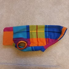 Whippet Dog Vest Jumper Polar Fleece Anti Pil Multicolour Block Print Back 21.5"