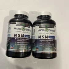 Exp 9/25 2 Packs Amazing Formulas OptiMSM 1000 mg 200 Tablets  MSM