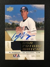 2009 Upper Deck Signature Stars AJ Vanegas Future Watch Jersey Autograph /899