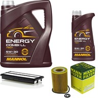 Inspektionspaket 6L Mannol Energy 5W-30 FüR Honda Accord Viii Kombi 2.2I-Dtec