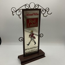 Vintage Johnnie Walker Red Label Old Scotch Whiskey Beer Sign Mirror Prop