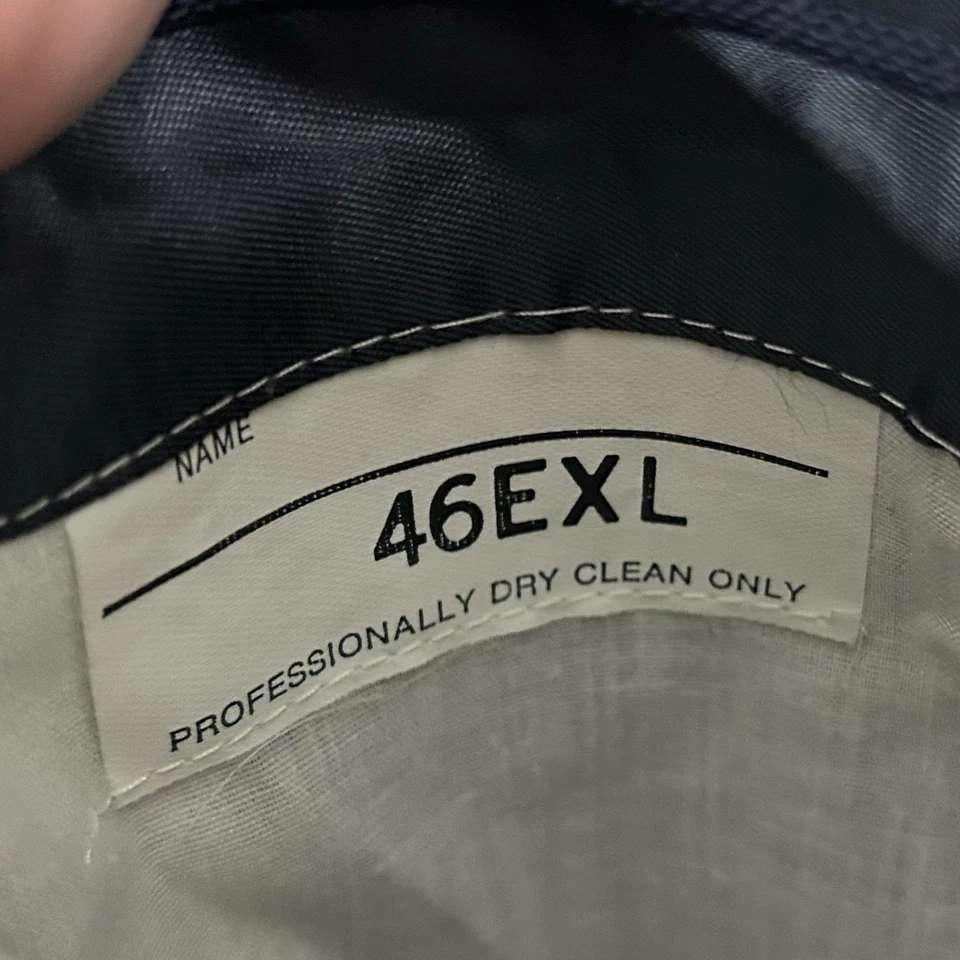 Blazer LaCrosse 46XL Vintage 100% Lana Azul Marino Dorado Dos Botones Forrado Ventilado Foto 4 de 4