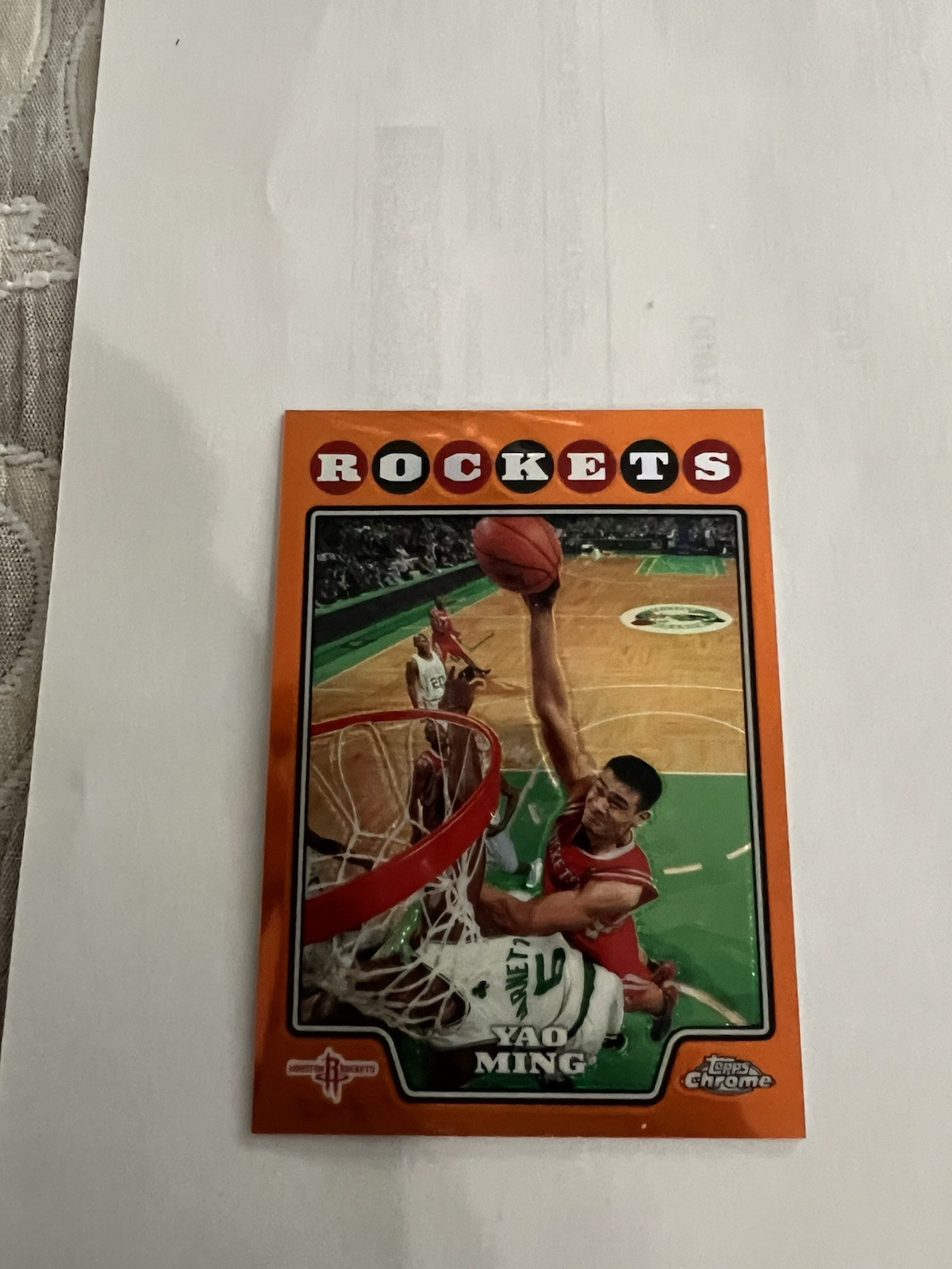 2008-09 Topps Chrome Basketball Orange Refractor #11 Yao Ming 022 of 499
